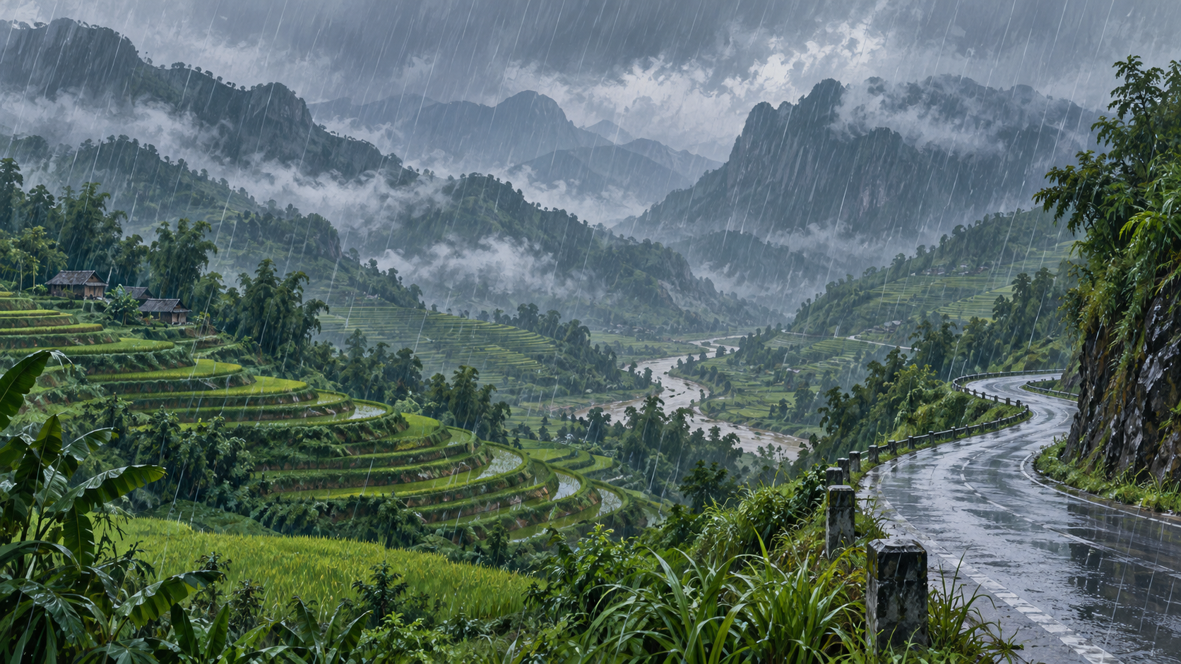 Mưa lớn diện rộng từ Bắc Bộ đến Trung Bộ, cảnh báo lũ quét và sạt lở
